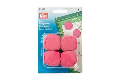 4 Mini pesi ferma tessuto 30mm di diametro colore rosa PR 611 389