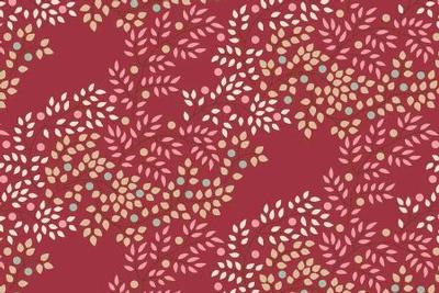 TILDA CREATING MEMORIES WINTER REDS AND GREENS - BERRYTANGLE BURGUNDY 130147    